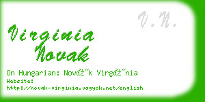 virginia novak business card